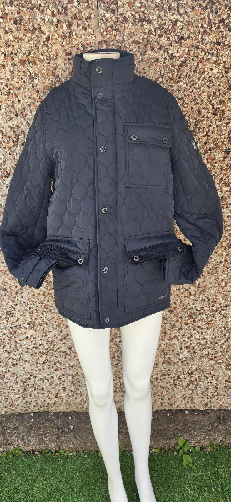 Firetrap Quilted Jacket Navy Blue Size XS — Fits S Too | Brand New with Tags