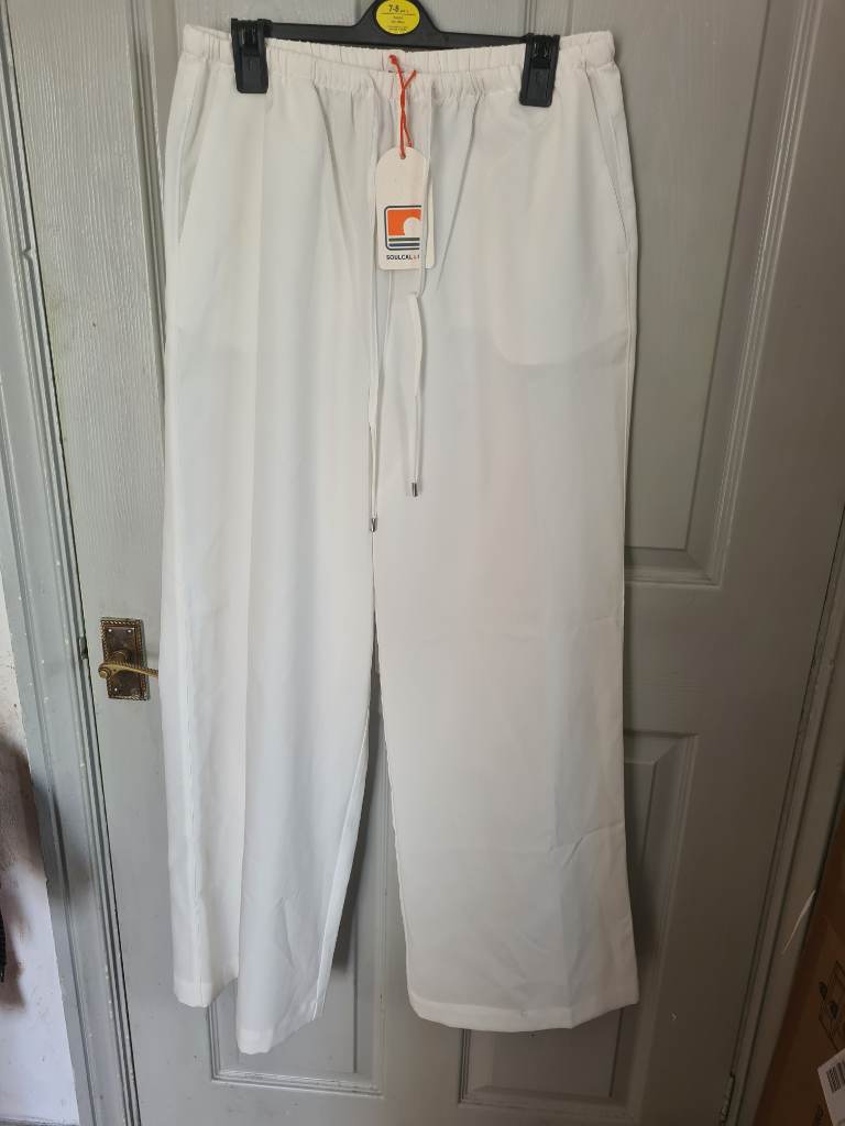 SoulCal & Co White Wide Leg Trousers | UK 12 / EU 40 | BNWT