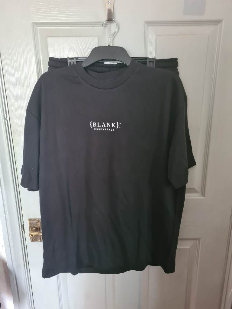 Blank Essentials Black T‑Shirt & Shorts Co‑Ord Set | Size M | BNWT