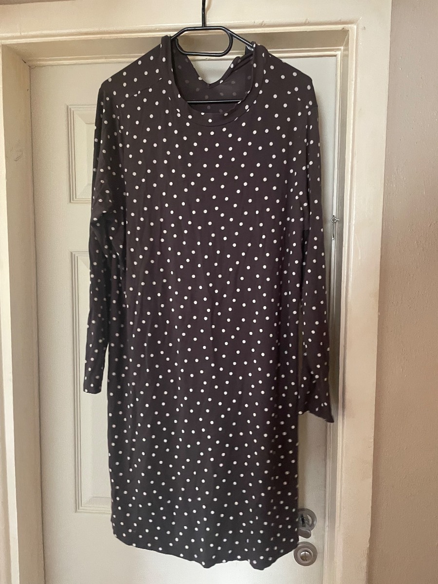 M&s collection dark grey with white spots size 18