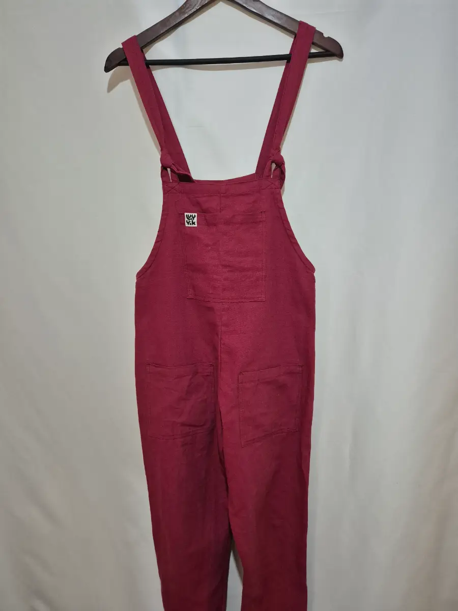 Women's Lucy and Yak Dungarees size 8 R Burgundy 100% Organic Cotton
