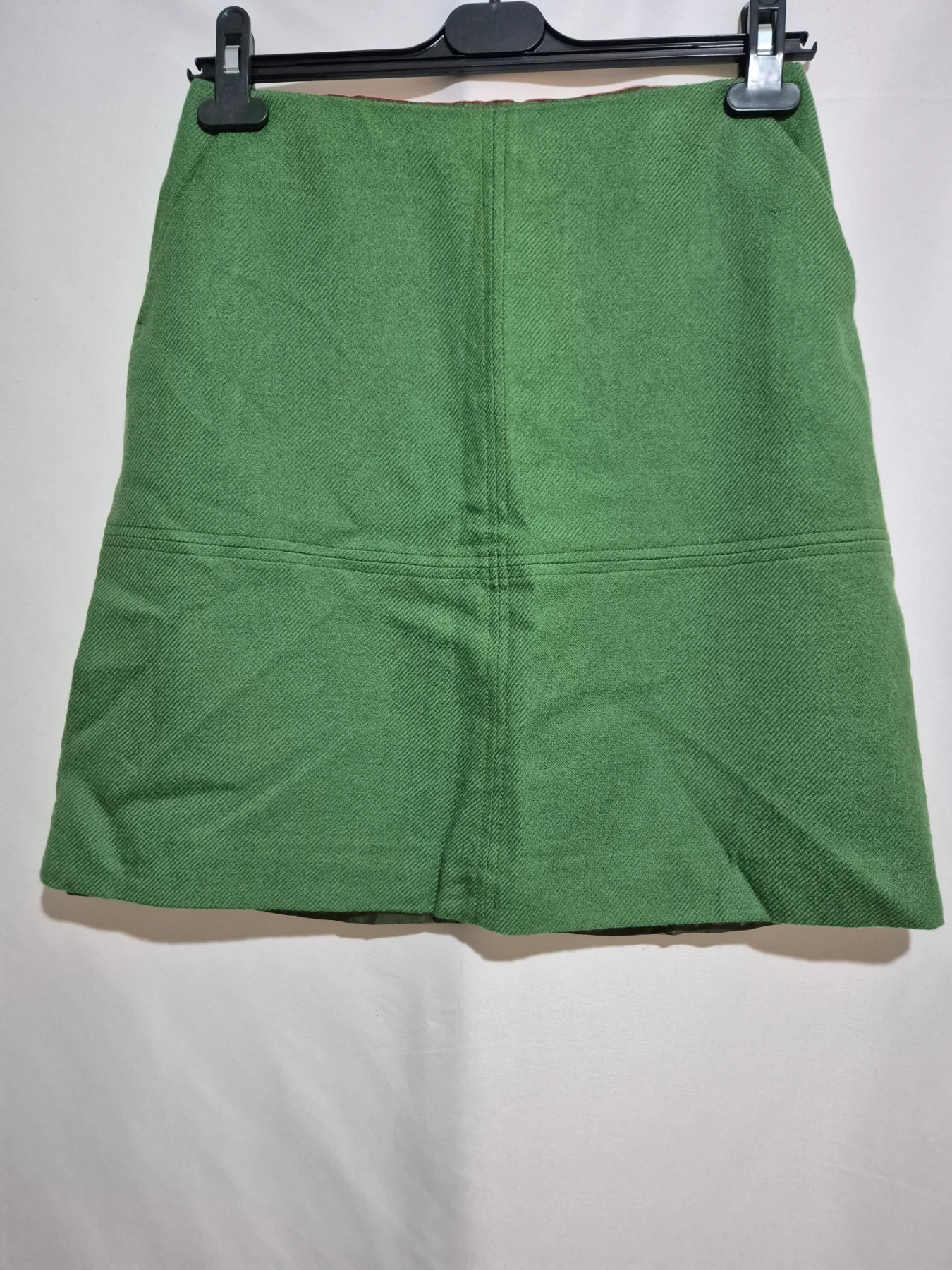 Boden Green Textured A-Line Mini Skirt Womens Size 6 Lined Smart Casual Tweed