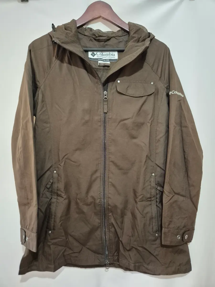 Women's Columbia Sportswear Lightweight Raincoat Utility Jacket Coat size M Medium 12 Brown
