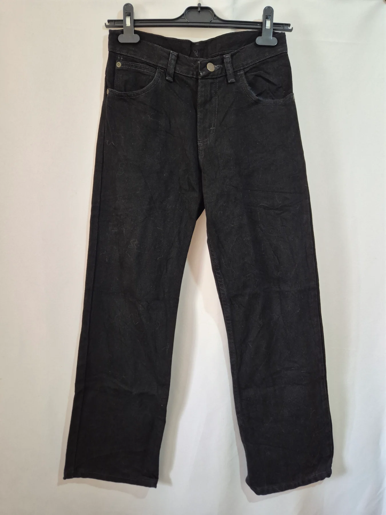 Wrangler Black Jeans Boys Size 12 Years W26 L28 Adjustable Waist Denim Trousers