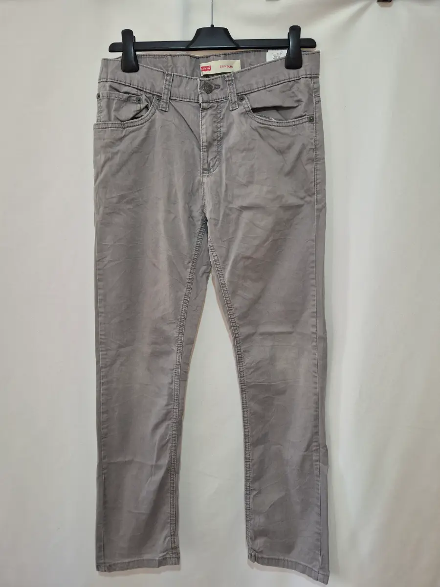Levi's 511 Slim Jeans size 29 x 29 Grey Straight Leg Mid Rise White Tag