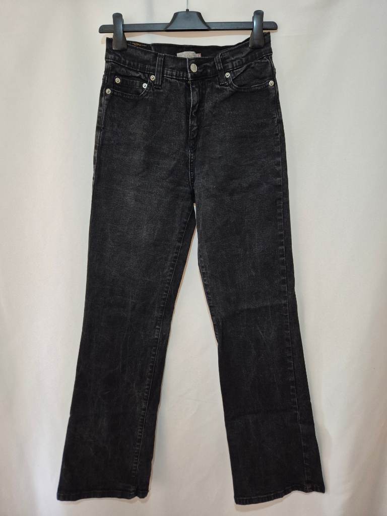 Levi's 512 Perfectly Slimming Straight Leg Jeans size 6 (26 x 31) Black High Rise