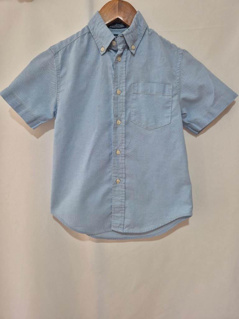 Boy's Izod Short Sleeve Shirt size 8 years Light Blue Smart Casual