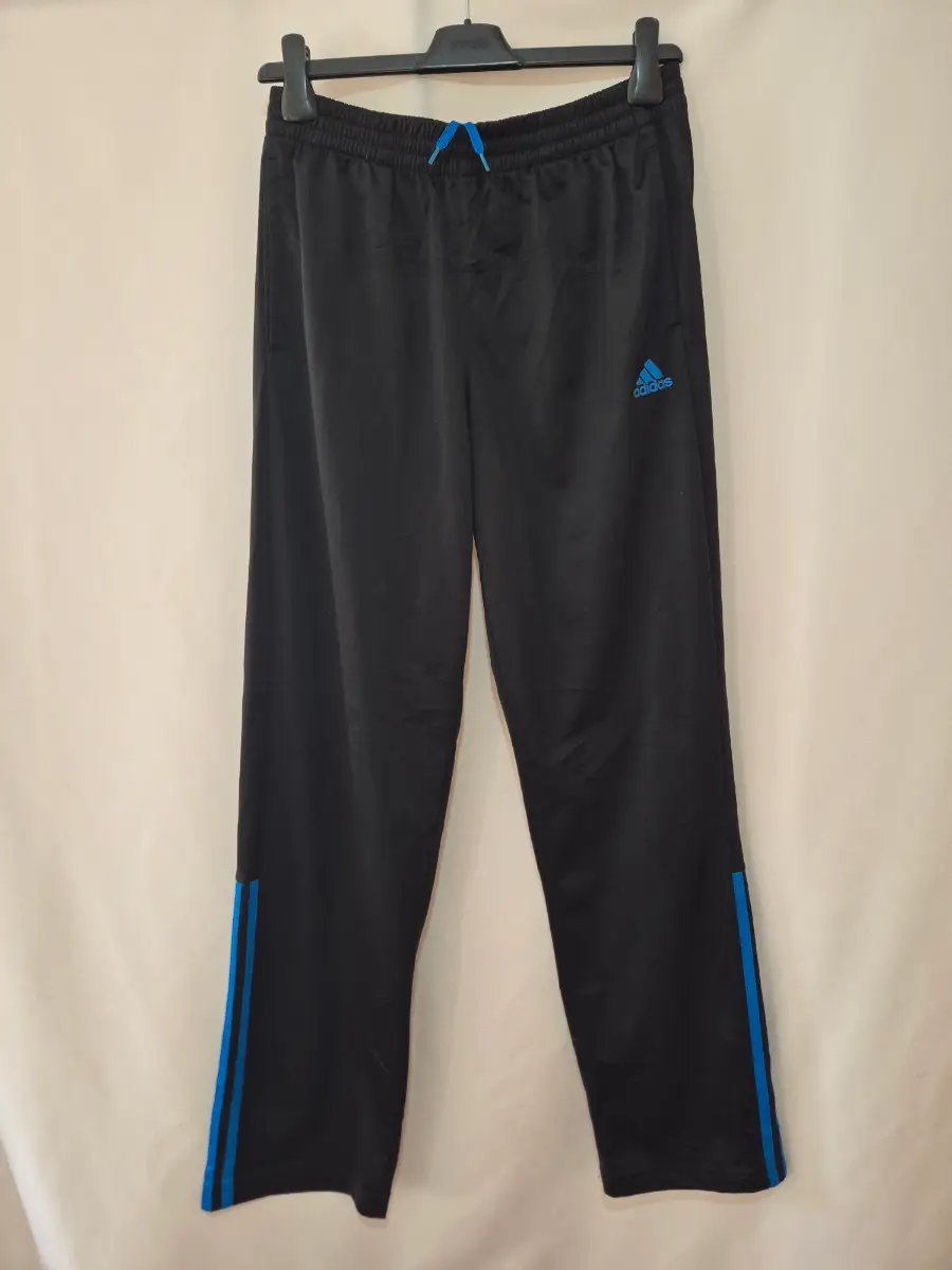 Mens Teens Boys Adidas Jogging Bottoms Trousers size 30x31 15-16 Y Black Sports