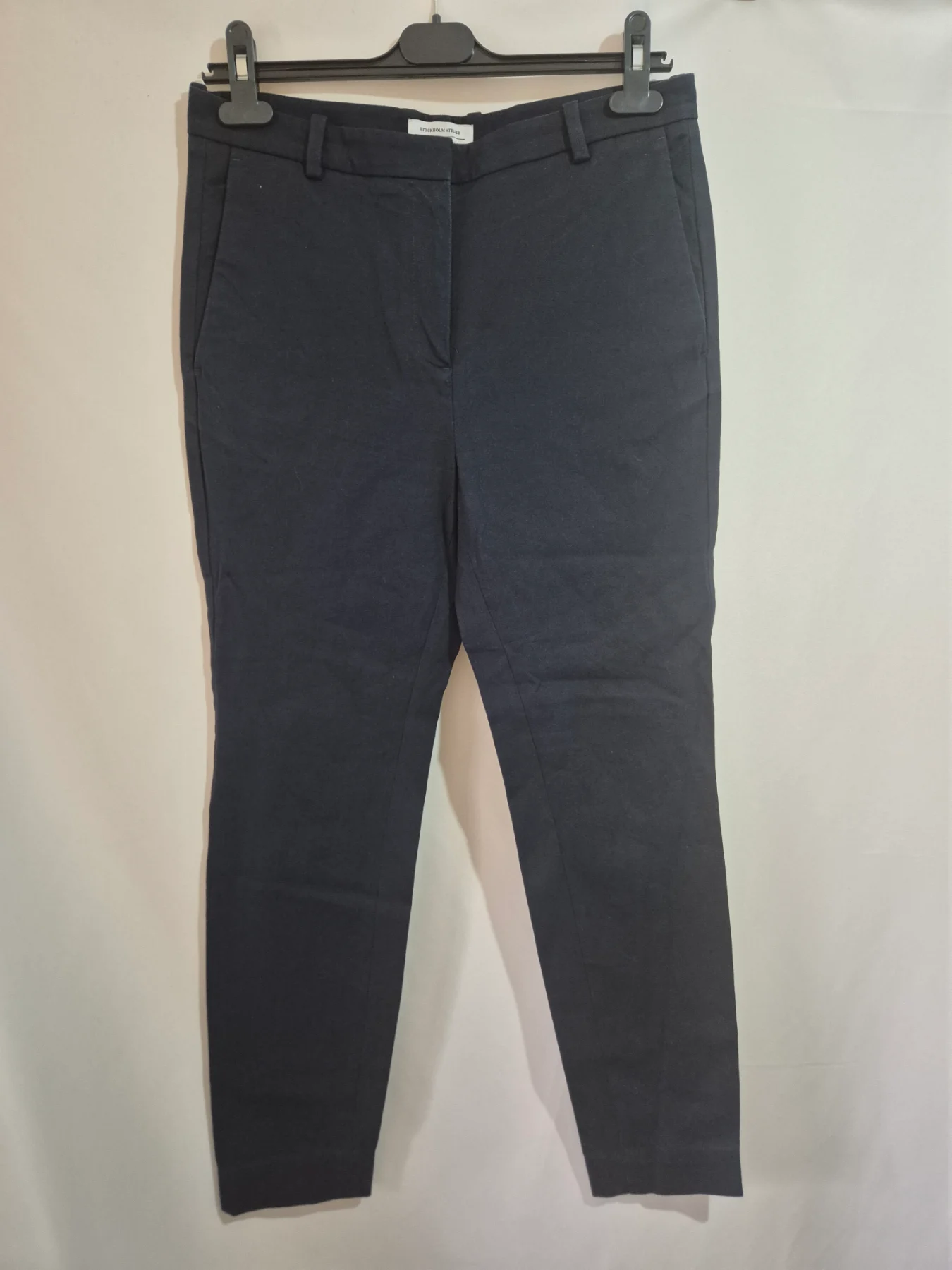 & Other Stories Navy Blue Trousers Womens Size 10 Stockholm Atelier Ankle Grazer