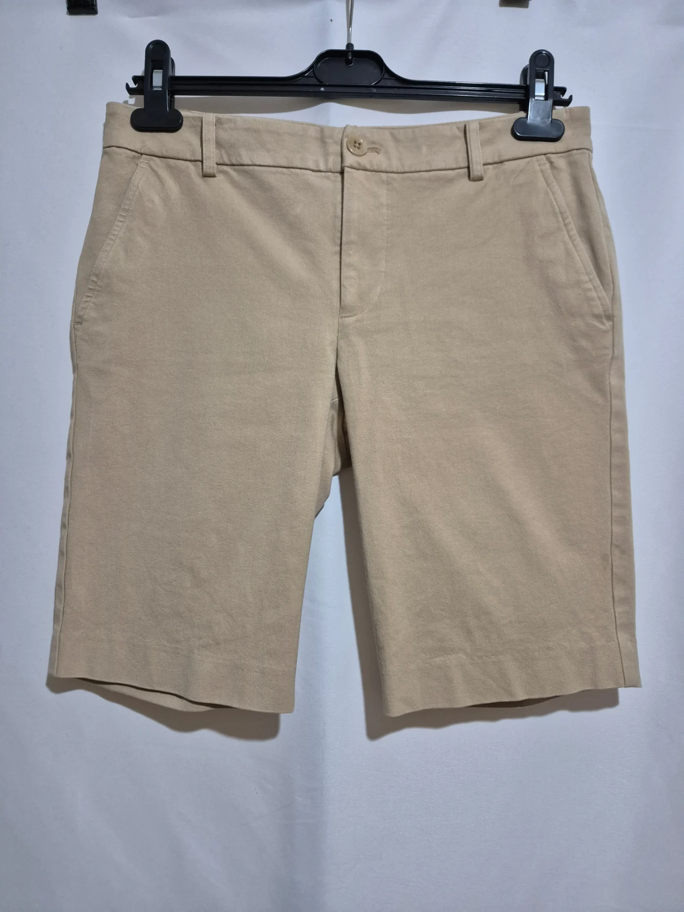 Lauren Ralph Lauren Tan Beige Chinos Shorts Womens 10 W30 Mid Rise Knee Length