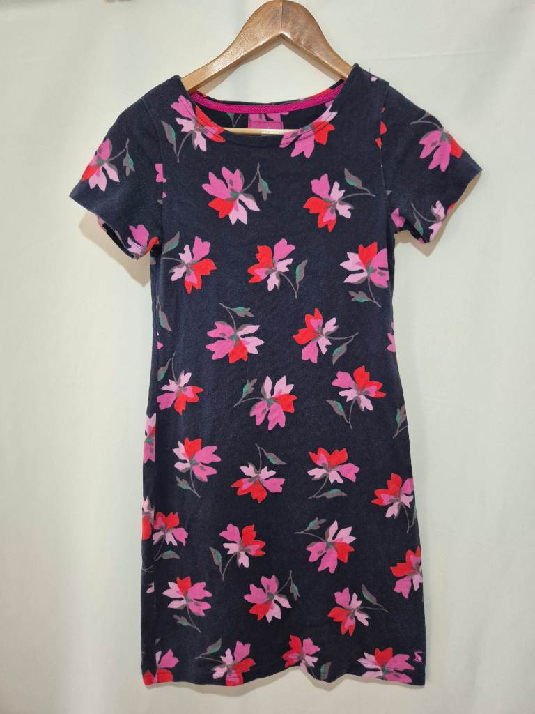 Women's Joules Short Sleeve Dress size 6 Navy Floral Spring Summer