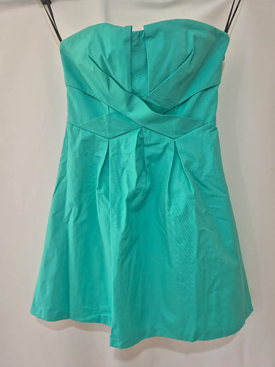 Warehouse Spotlight Sleeveless Mini Dress size 12 Aqua Turquoise Party Evening Prom