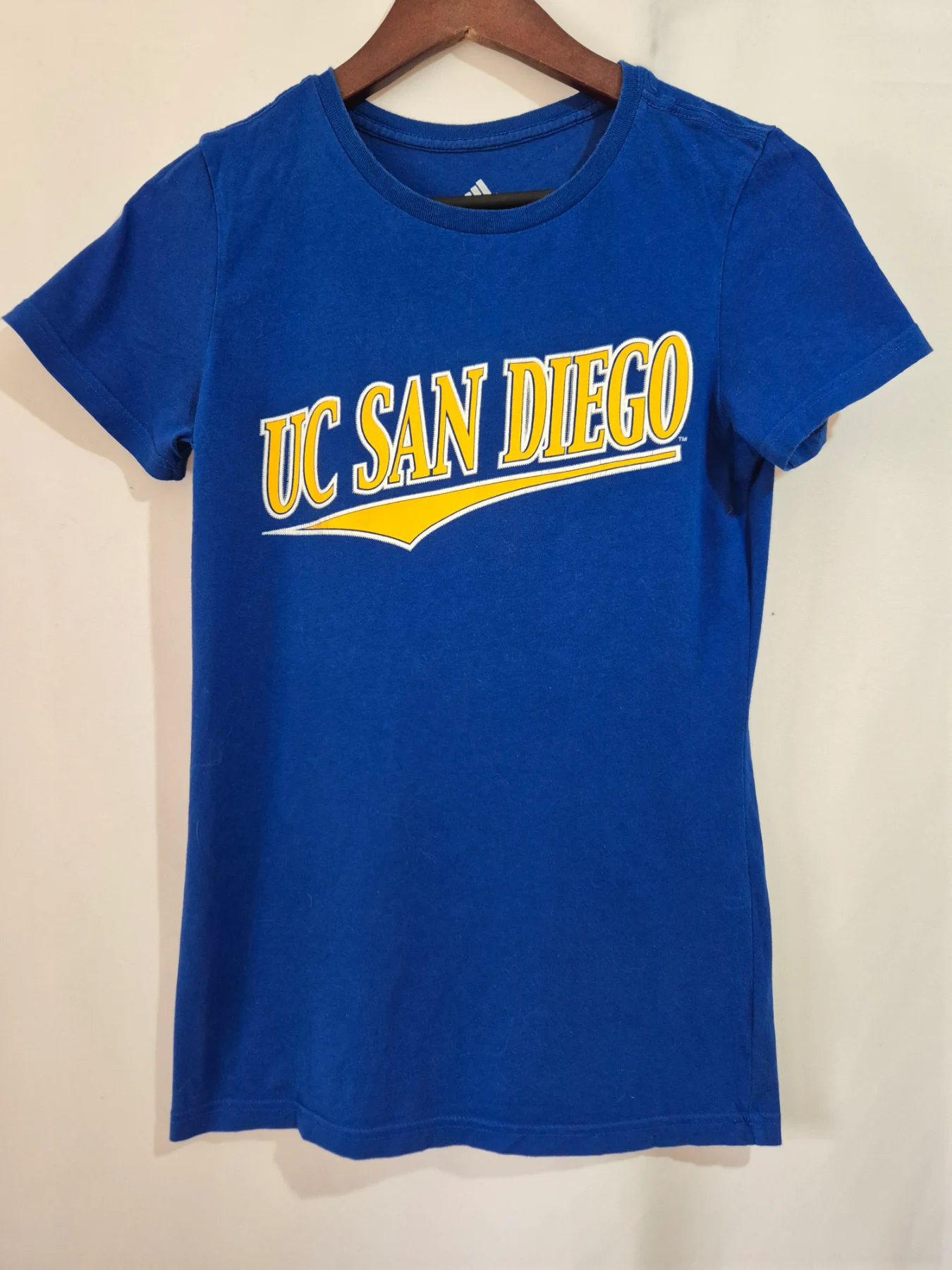 Adidas Royal Blue UC San Diego T-Shirt Womens Size S Small UCSD NCAA Tritons Tee
