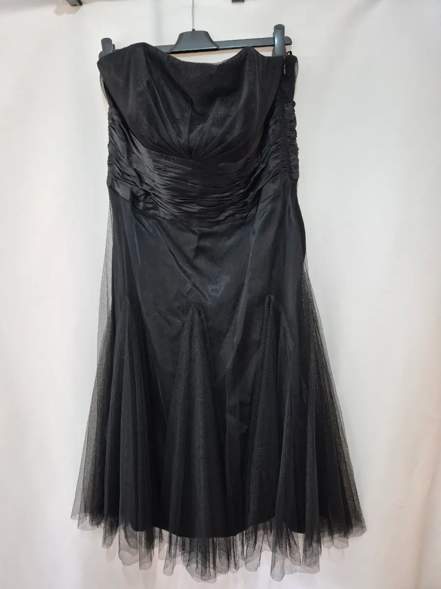 Women's Monsoon Sleeveless Dress 12 Black Prom Evening Cocktail Party Silk Mix