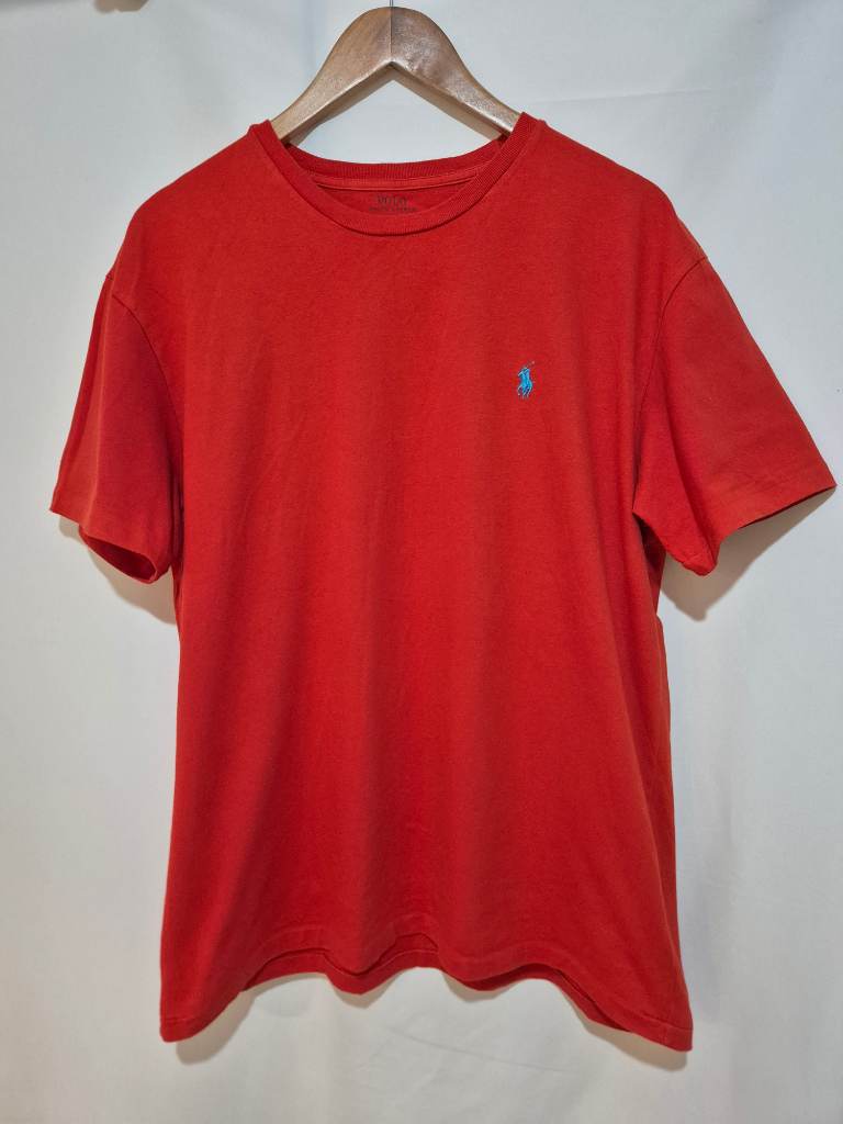 Men's Polo Ralph Lauren Short Sleeve T-shirt Top size M Medium chest 42 Burnt Orange Spring Summer