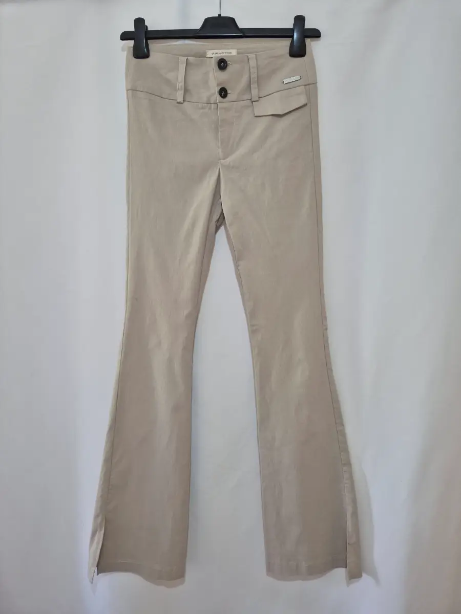 Urban Outfitters Bootcut Flared Trousers size XS Extra Small 6 (26 x 32) Beige Smart Casual