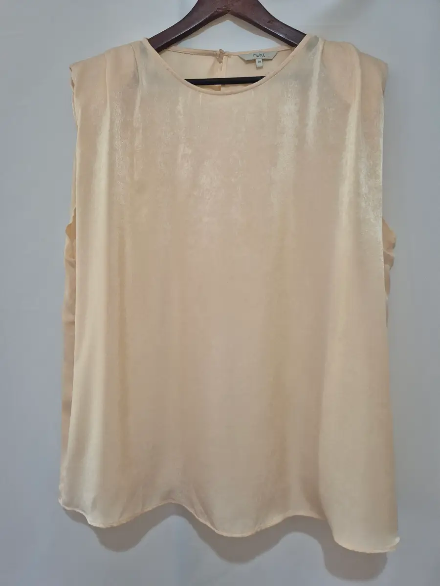 Women's Next Sleeveless Blouse Vest Top size 20 Peach Padded Shoulders