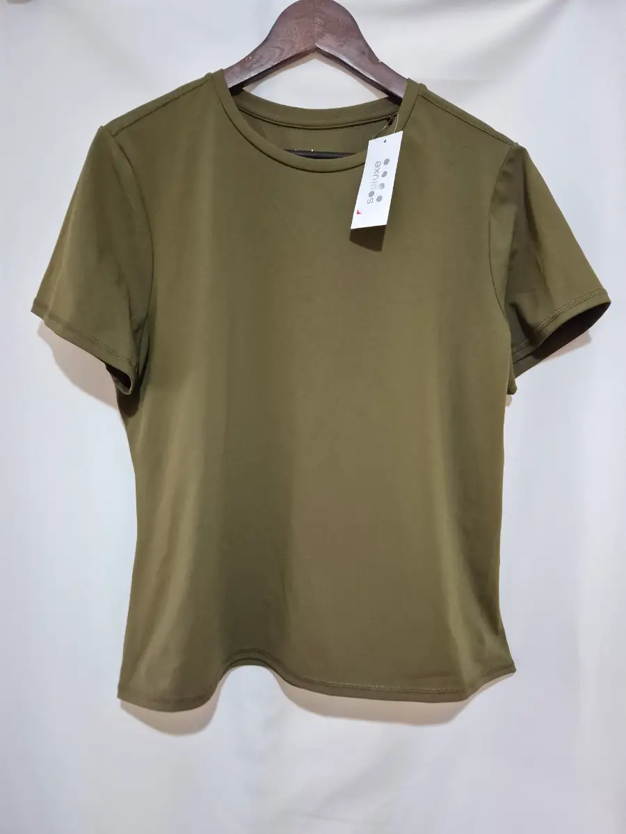 Women's Souluxe Short Sleeve T-shirt Top size 20 Khaki Active Gym Exercise
