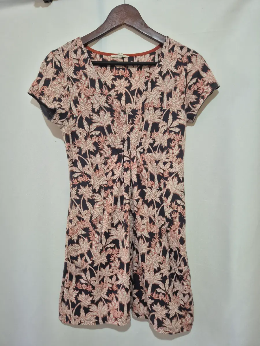 Women's White Stuff Short Sleeve V-Neck Tunic size 8 Multi Floral Spring Summer