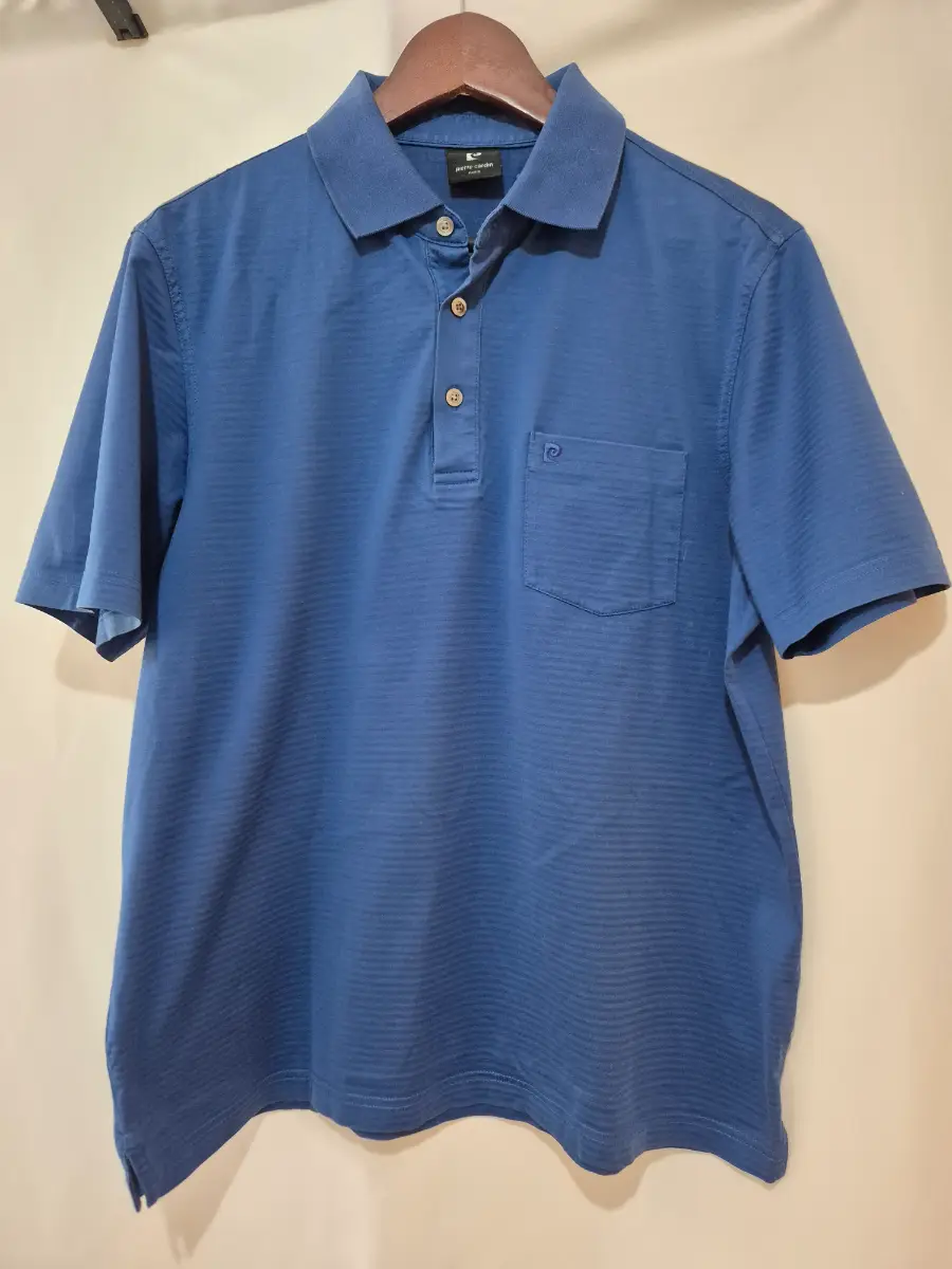 Pierre Cardin Paris Mens Blue Polo Shirt Size M Medium Short Sleeve P2P 22" Top