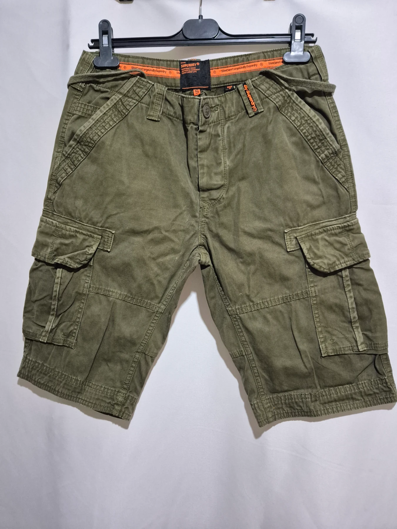 Superdry Core Cargo Lite Olive Khaki Green Shorts Size S W30 Size S W30 Small Combat Utility Gopcore