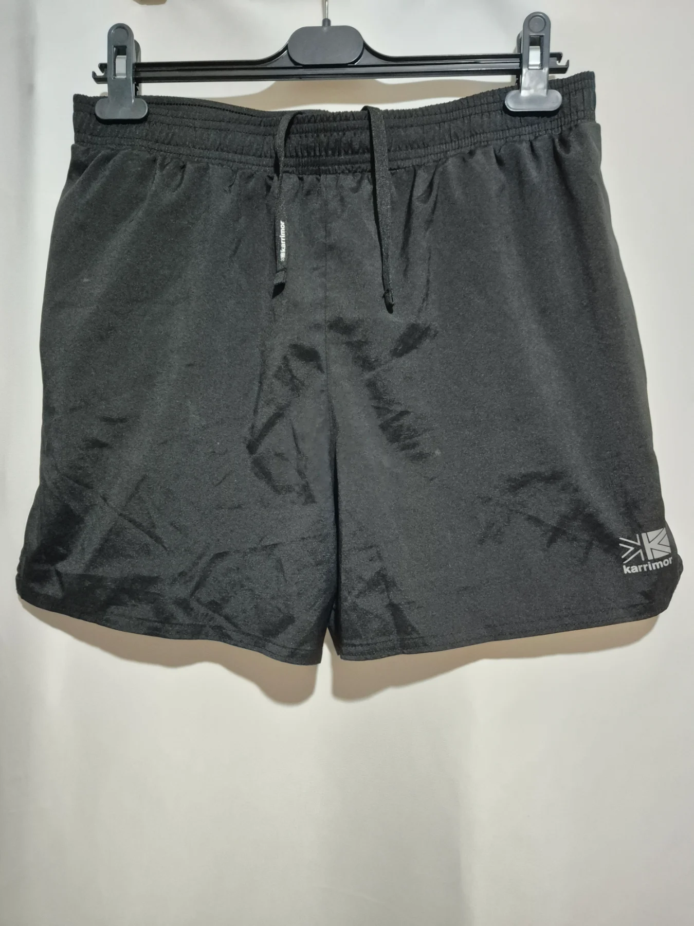 Karrimor Run Black Running Shorts Mens Size M Medium W32 Gym Training Inner Brief Pants