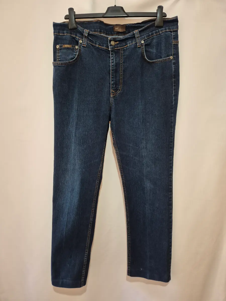 Men's Hugo Boss Orange Jeans size 36 x 30 Dark Blue Straight Leg