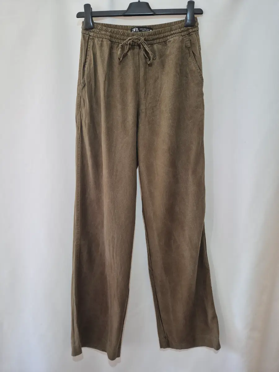 Womens Zara Wide Leg Trousers size XS Extra Small 6 (26 x 31) Brown 100% Lyocell