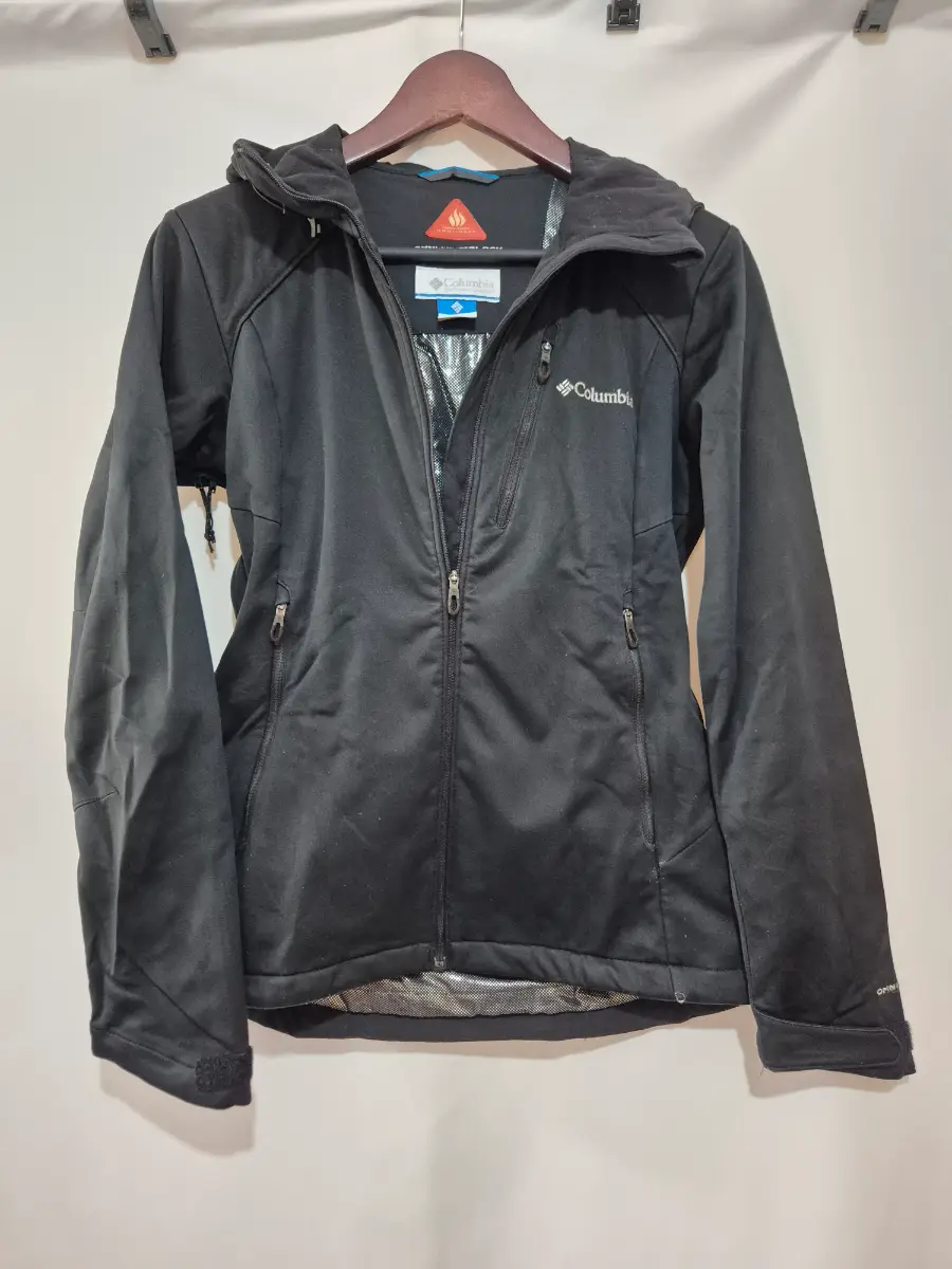 Columbia Omni-Heat Omni-Wind Block Softshell Jacket Coat size S Small 10 Black