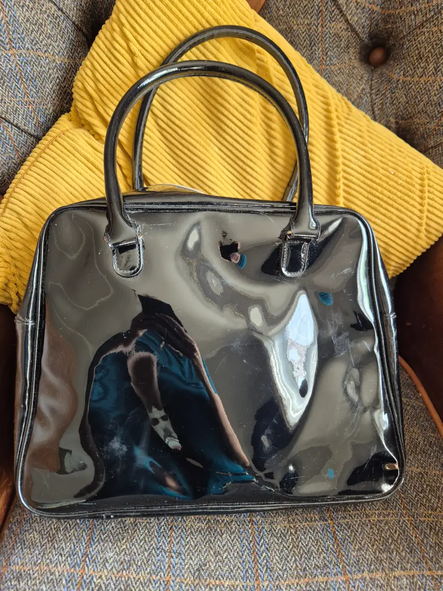 FCUK French Connection Handbag Bag Size 33 x 25 x 13 cm Black PVC