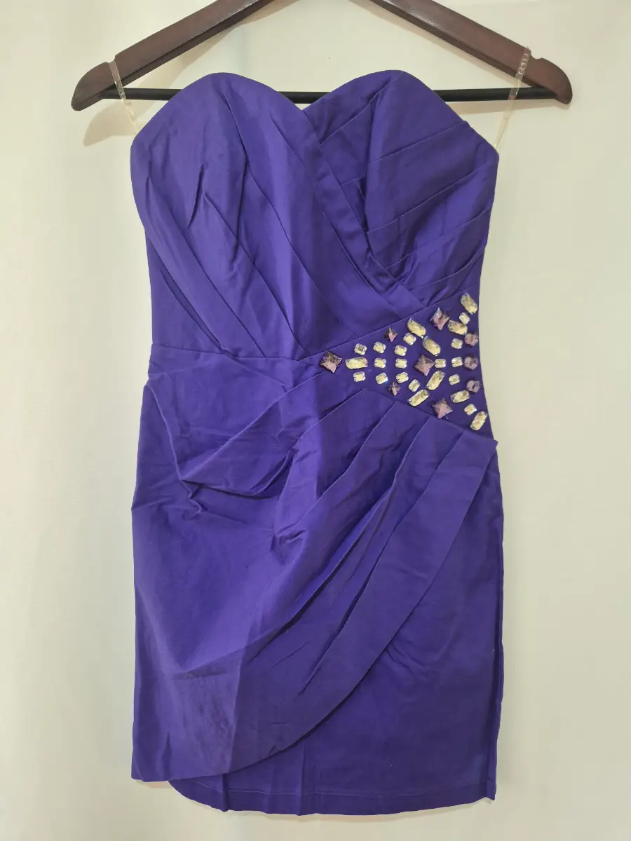 Women's Lipsy Bodycon Sleeveless Mini Dress size 6 Purple Cocktail Evening Prom