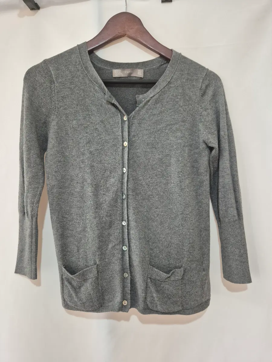 Women's Zara Cardigan size S Small 8-10 Grey Smart Casual Work