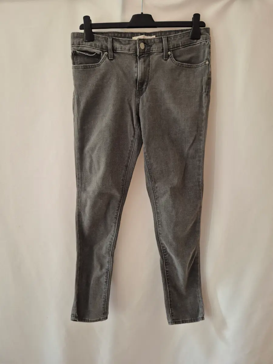 Levi's 711 Skinny Jeans size 10 (30 x 28) Grey Straight Leg Mid Rise