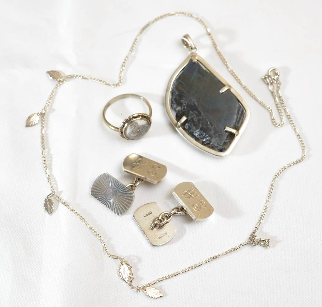 Group / Job Lot Sterling & 925 Marked Silver Jewellery Including Cufflinks