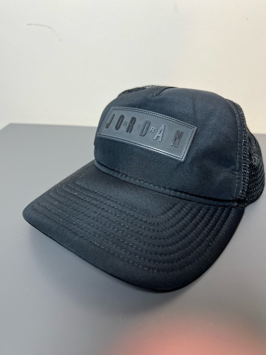 Jordan Black Mesh Snapback Baseball Cap Adjustable One Size Men’s