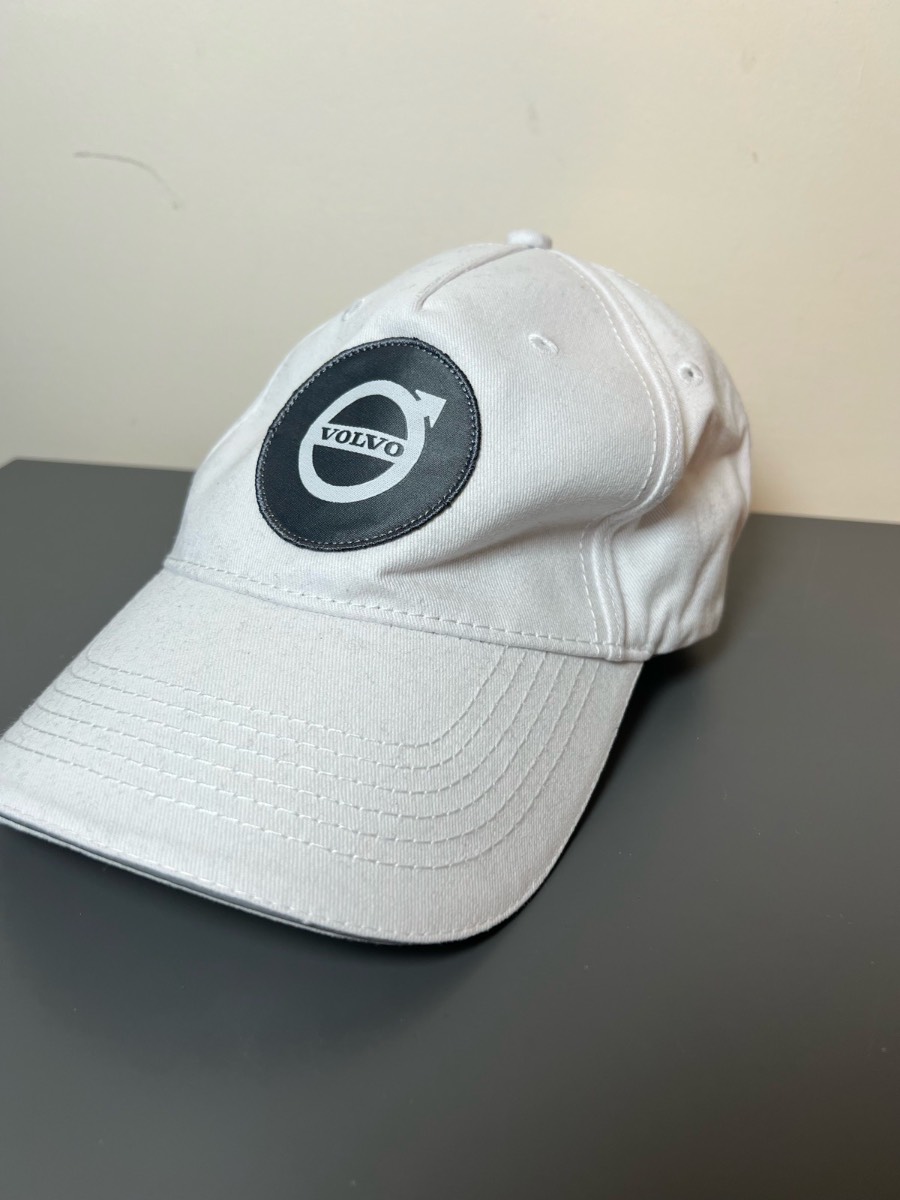 Volvo Iron Mark Logo White Baseball Cap Hat Adjustable One Size Great Condition