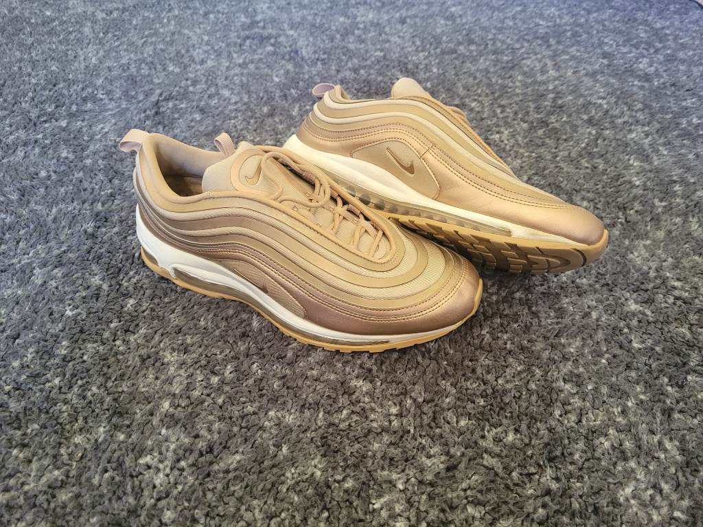 Nike Air Max 97 Trainers Beige Rose Gold UK 7.5 EU 42 Womens