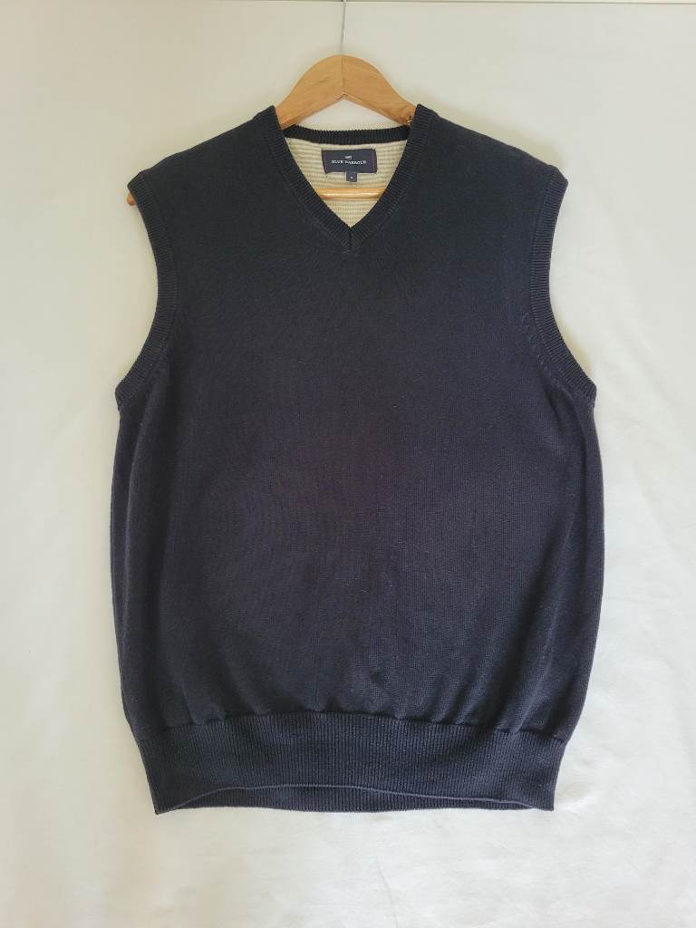 Blue Harbour M&S Men’s Navy Tank Top Slipover V Neck Size M 38-40