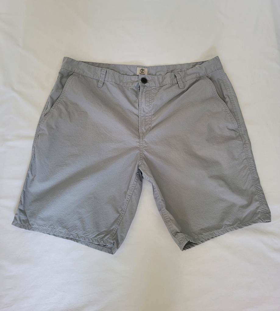 Timberland Men’s Grey Chino Shorts Size W40 Classic Fit Cotton Summer Casual
