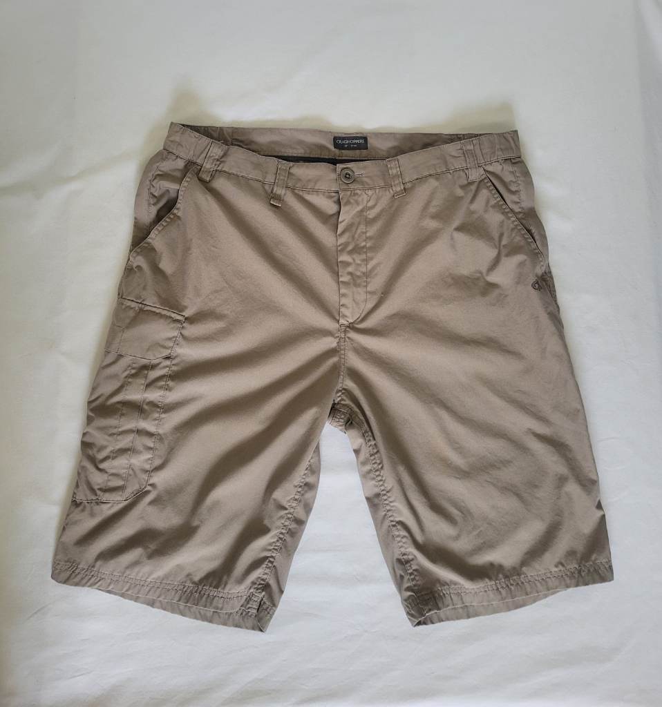 Craghoppers Men’s Beige Brown Cargo Shorts Size 38 Lightweight Walking Hiking Outdoor