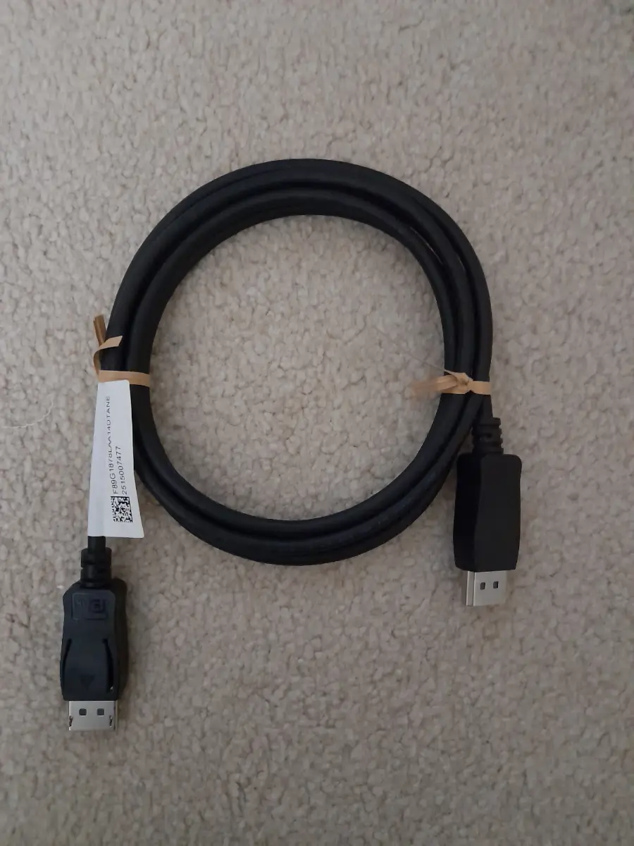 DisplayPort to DisplayPort Cable – Black – New