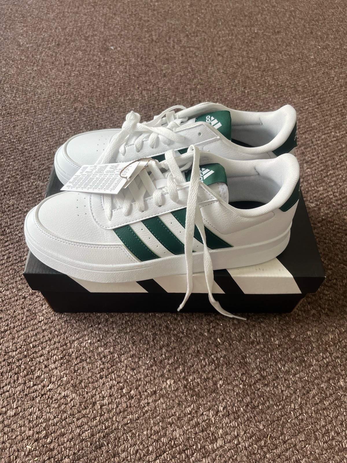 Adidas Breaknet 2.0 White Green Trainers UK 8