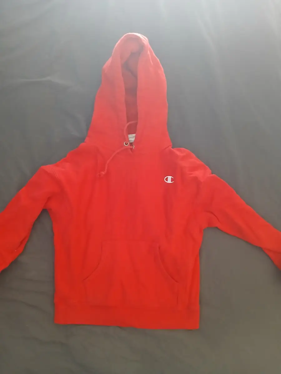 Champion red hoodie jumper