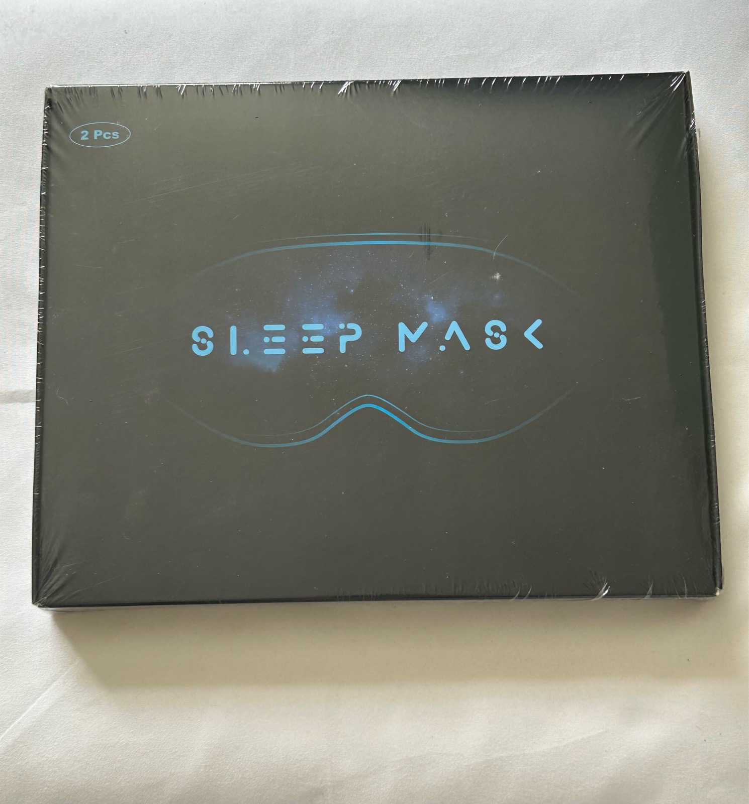 3D Sleep Eye Masks Black and Grey Contoured Blindfold