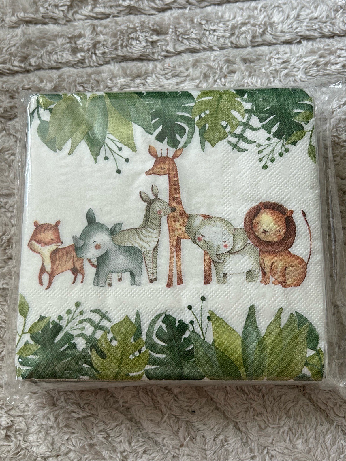 80pcs Animal Paper Serviettes Napkins Birthday Party