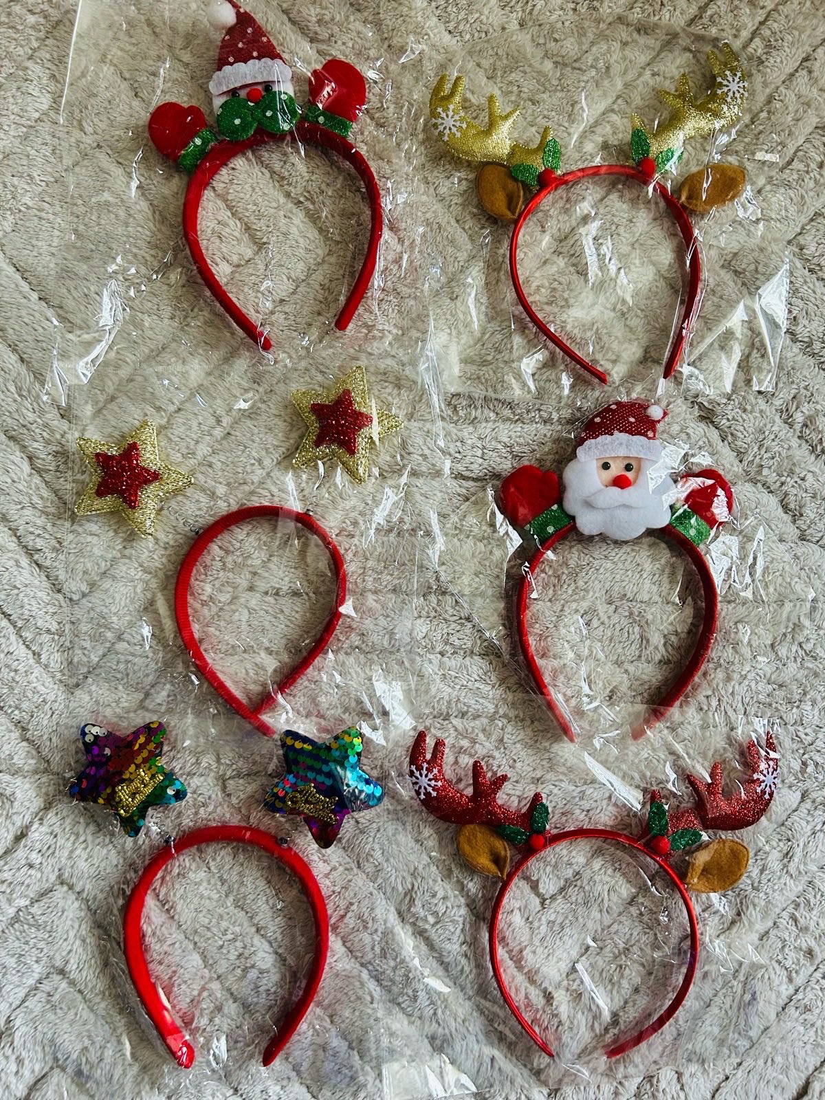 6 Piece Christmas Headband Set Hair Accessories for Children and Adults