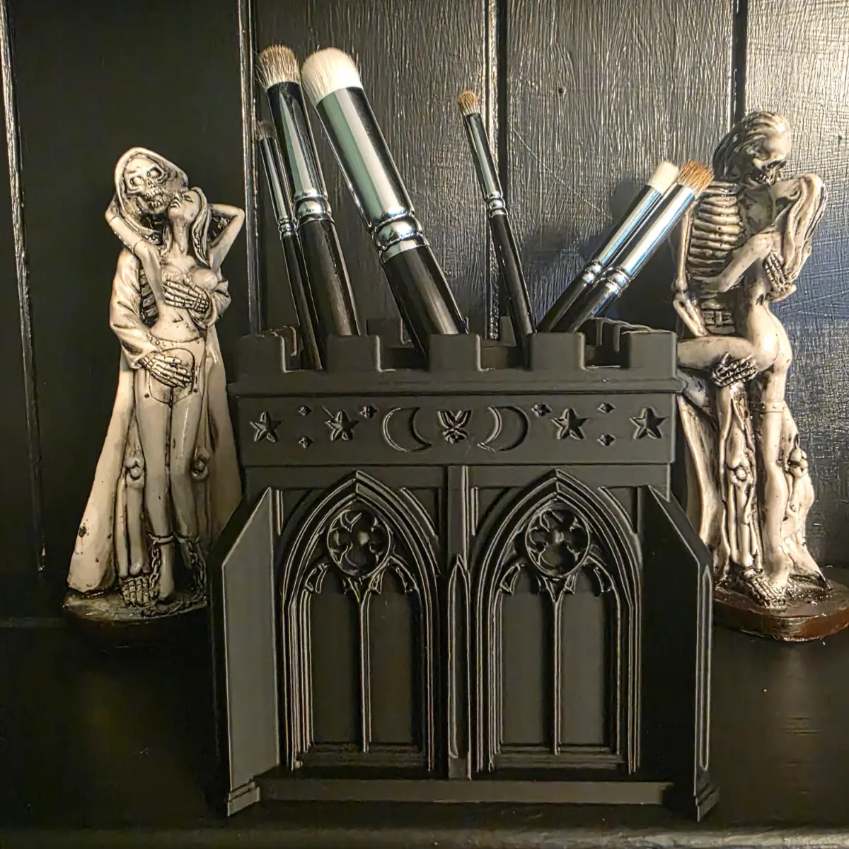 Gothic Cathedral style makeup brush holder