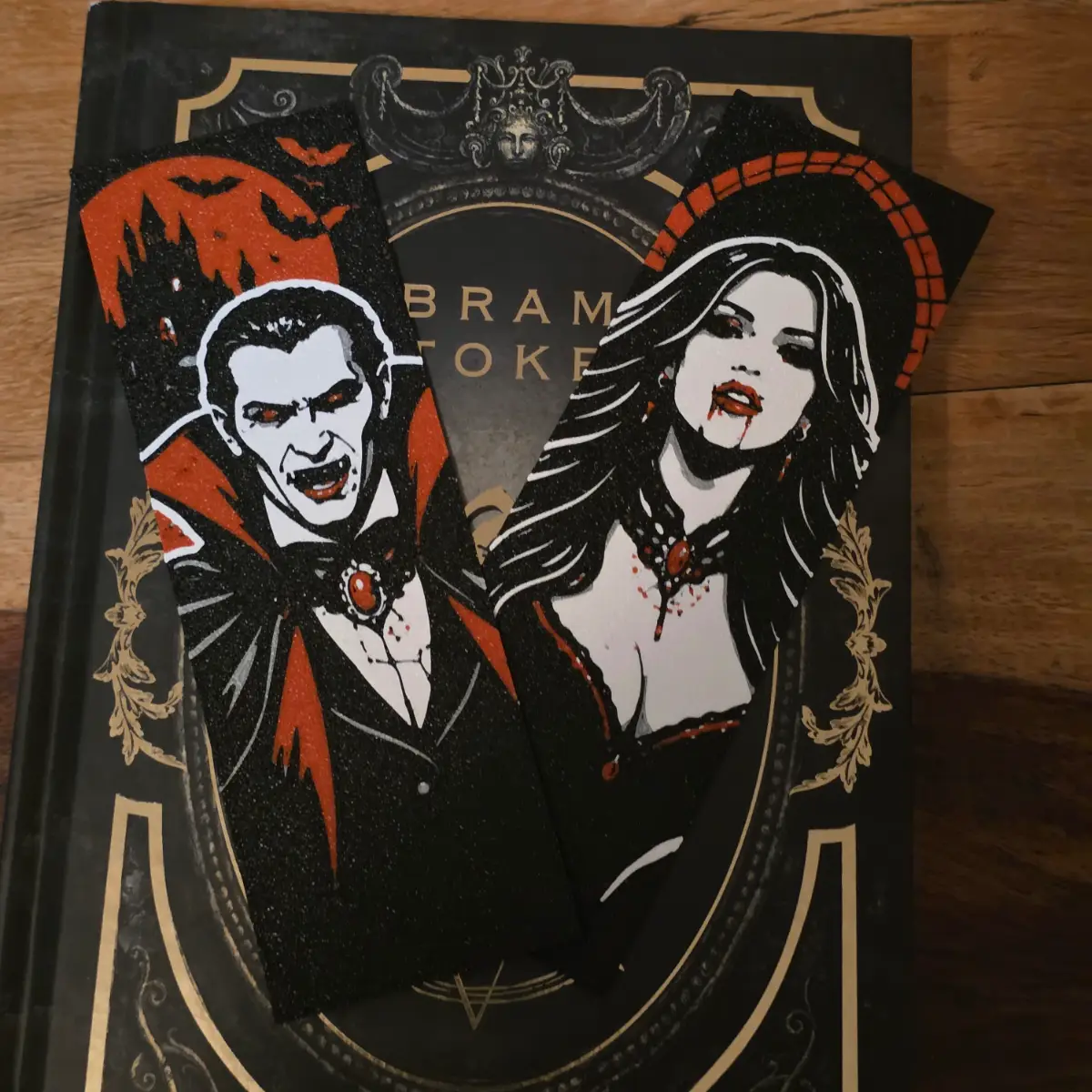 Dracula vampire couple bookmark set