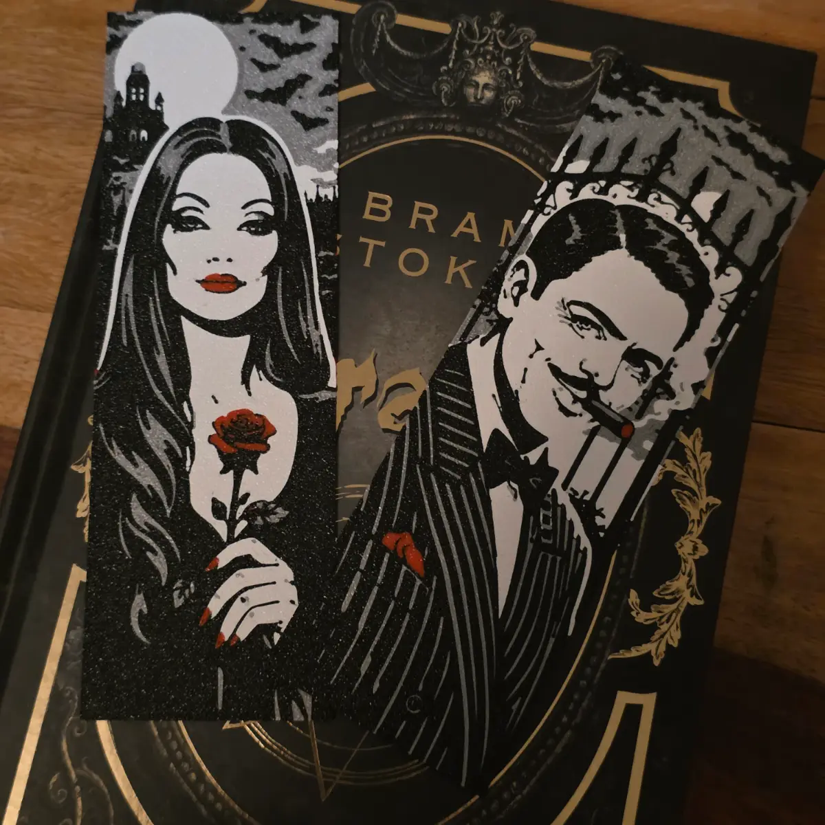 Romantic gothic couple bookmarks