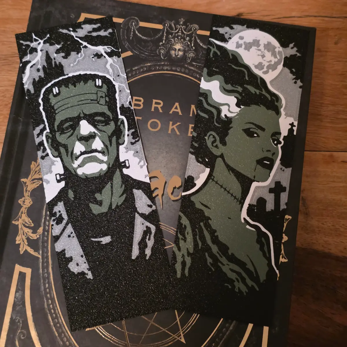 Frankenstein and Bride couples bookmark set
